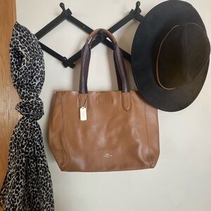 Coach Brown Leather Tote Bag
